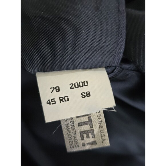 Brooks Brothers 1818 Men Blazer 45R Dark Blue Gold Buttons Classic Sport Coat - Picture 11 of 14